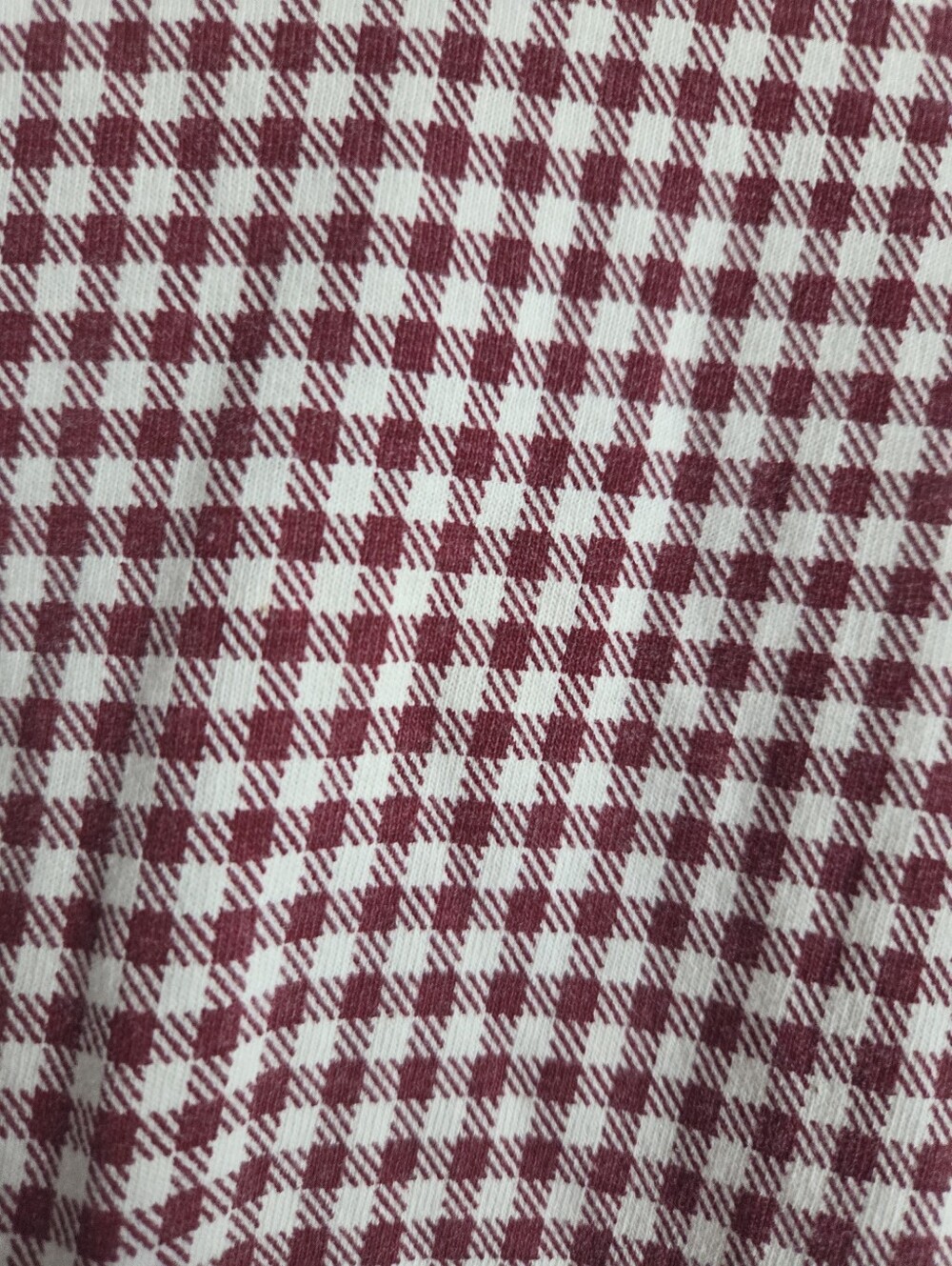 Vintage Burgundy Gingham Sleeveless Shirt - Picture 5 of 16